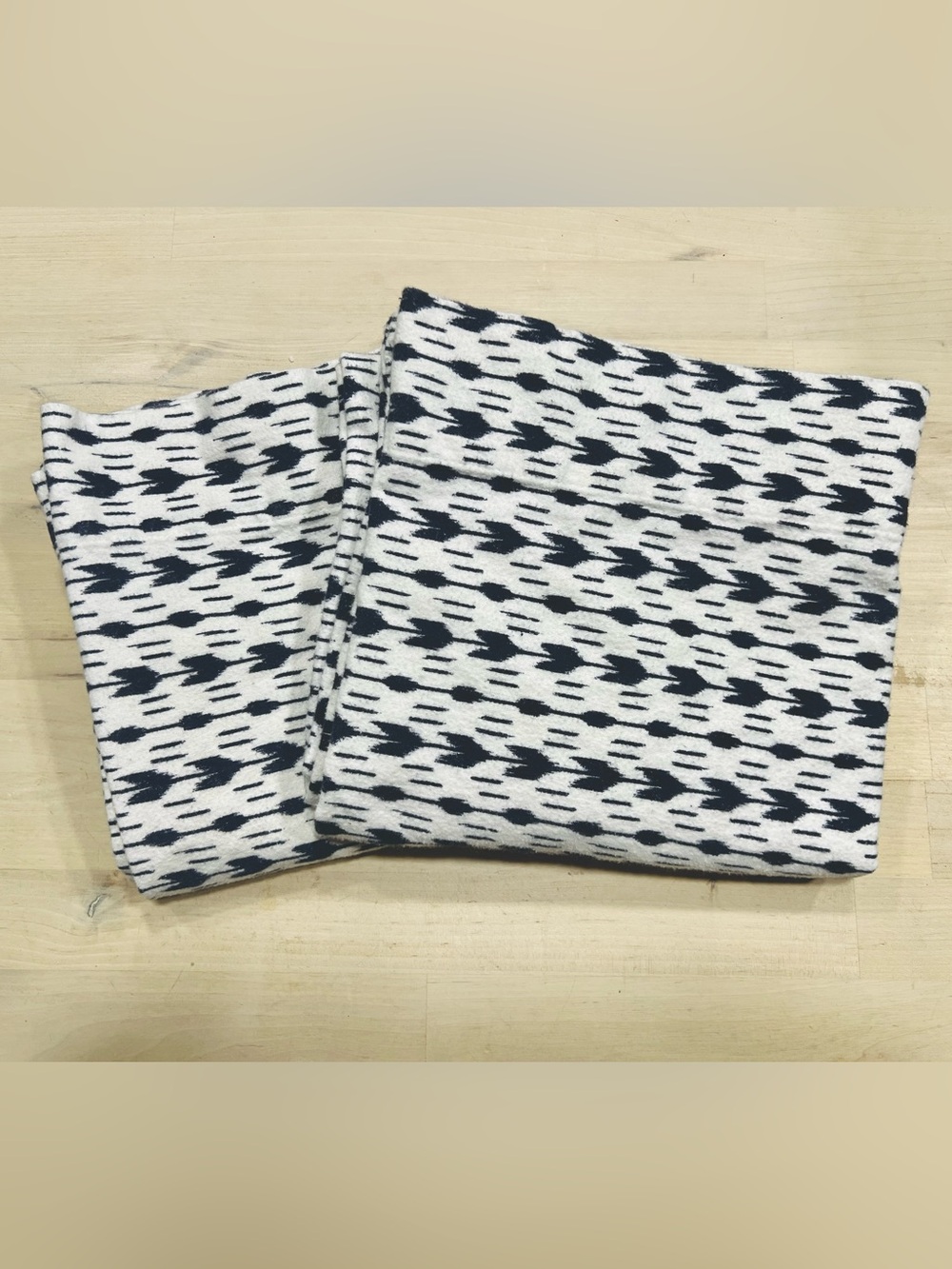 Threshold Ikat Navy Blue & White Patterned Flannel Pillowcases